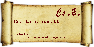 Cserta Bernadett névjegykártya